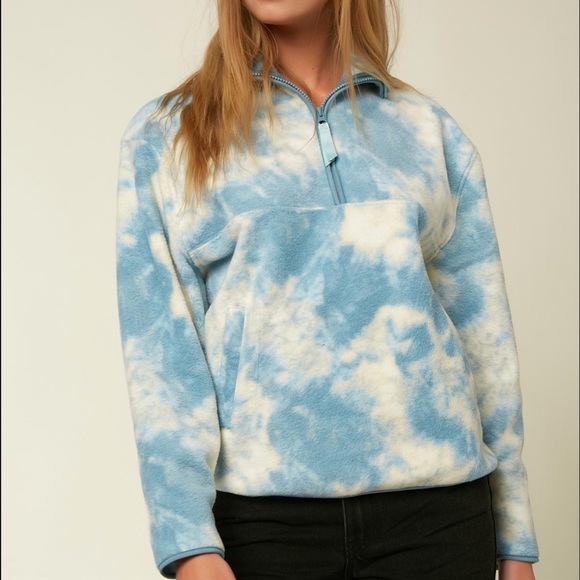 🔆O’NEILL🔆 LUCIE TIE DYE FLEECE SWEATSHIRT SWEATER JACKET - Picture 12 of 13